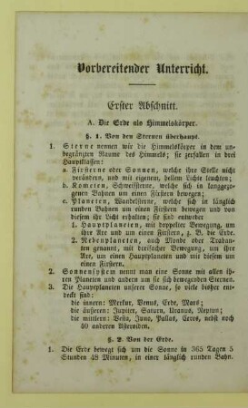 A. Die Erde als Himmelskörper