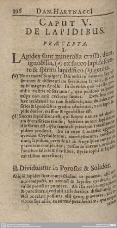 Caput V. De Lapidibus.