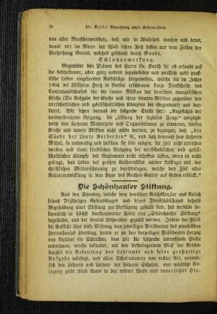 ¬Die¬ Schönhauser Stiftung