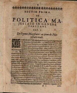Christophori Besoldi ... Dissertatio politico-iuridica de majestate in genere: ejusque juribus specialibus, in tres sectiones distributa : accedit tractatio singularis de reipublicae statu mixto