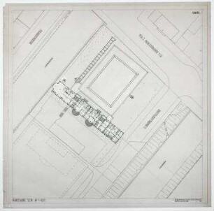 Wettbewerb Quartiers-Sporthalle auf der Lohmühleninsel (nicht realisiert), 4. Preis – Grundriss 1. OG. Berlin-Kreuzberg, Vor dem Schlesischen Tor 1
