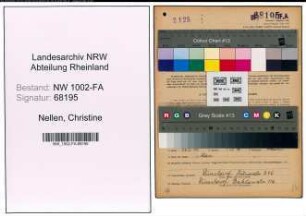 Entnazifizierung Christine Nellen, geb. 02.09.1892 (Kauffrau)