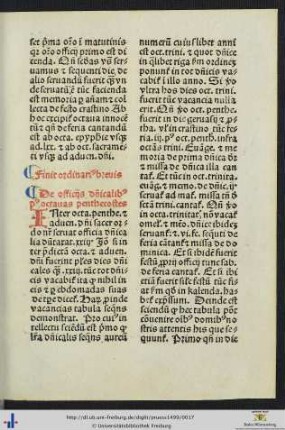 De officijs dominicalibus post octavas penthecostes