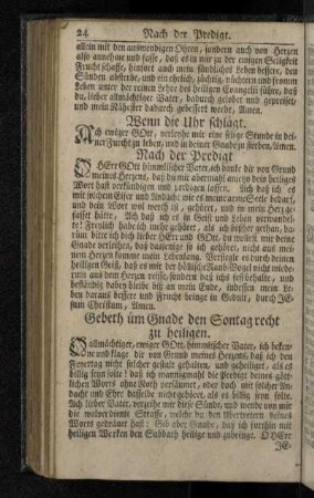 Gebeth üm Gnade den Sontag recht zu heiligen.
