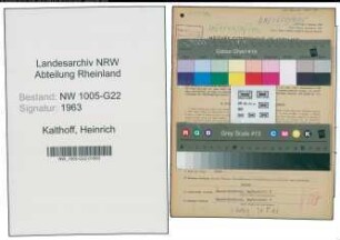 Entnazifizierung Heinrich Kalthoff , geb. 09.10.1884 (Geschaeftsfuehrer)