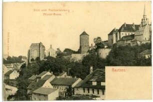 Bautzen. Blick vom Protzschenberg und Nicolai-Ruine