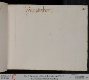 >Hautgebrechen< (nur Überschrift)