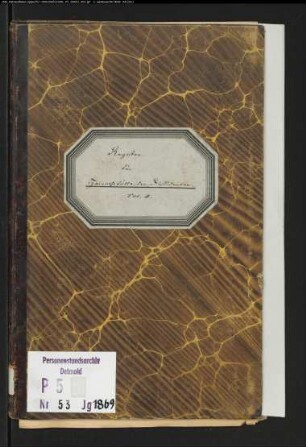 Zivilstandsregister der Dissidenten mit den Orten Altenseelbach, Lützeln und Zeppenfeld (H 1864-1869) (Gemeinde: Burbach, Kreis Siegen)