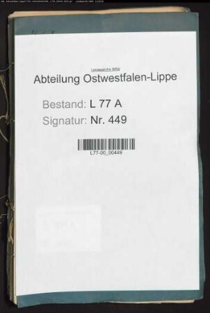 Anstellung eines Amtsschreibers bzw. Amtsassessors beim Amt Varenholz, Bd. 1