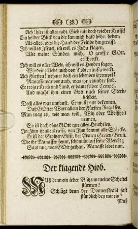 Der klagende Hiob.