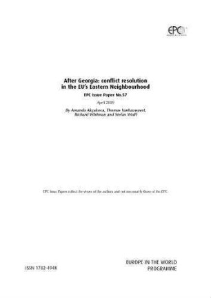 After Georgia: conflict resolution in the EU's eastern neighbourhood
