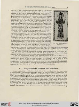 VI. Die byzantinische Bildnerei des Mittelalters