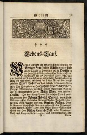 27-30, Lebens-Lauff.