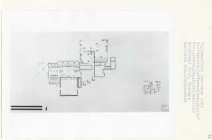 Zentralstelle [Verwaltungshilfe], Berlin-Tiergarten (Diplomarbeit bei Bernhard Hermkes): Grundrisse Zwischengeschoss und Obergeschoss Doppelwohnhaus