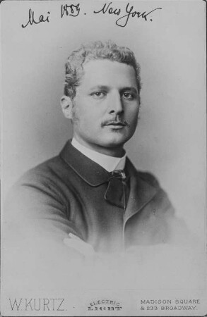 Portrait Hans Meyer : Portrait des jungen Hans Meyer, aufgenommen in New York City