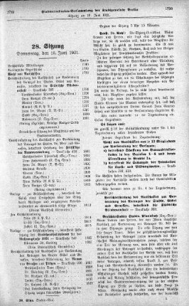 Sitzung 28, 16. Juni 1921