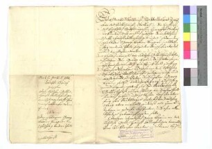 Vor dem Schultheiß und dem Gericht zu Oberkirch vertauschen Kloster Allerheiligen und Georg Baun im Wolfhag genannte Reben im Wolfhag.