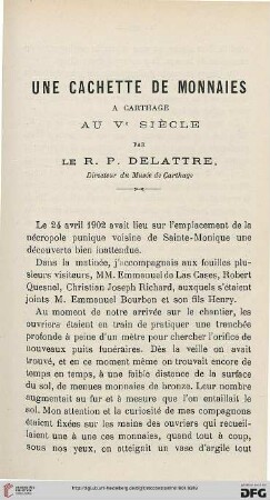Sér. 4: Une cachette de monnaies à Carthage : au Ve siècle