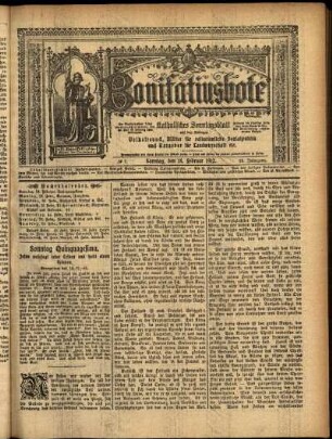 Erste Ausgabe vom Sonntag, den 18. Februar 1912.