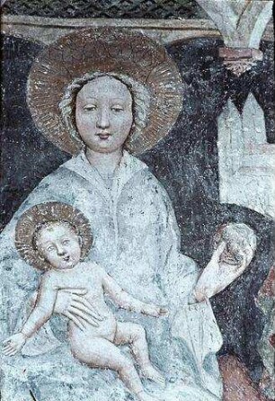 Thronende Muttergottes mit Heiligen und Stiftern
