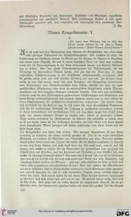 Neue Kriegsliteratur