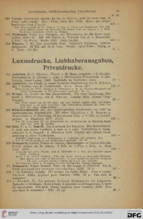Luxusdrucke, Liebhaberausgaben, Privatdrucke (Nr. 265 - 402)