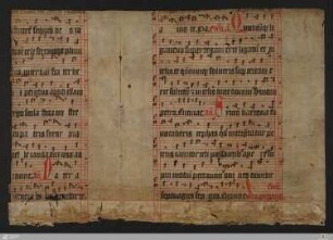 Fragment eines Antiphonariums des ausgehenden 15. Jhs.