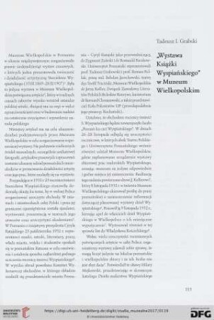 22: „Wystawa Książki Wyspiańskiego” w Muzeum Wielkopolskim