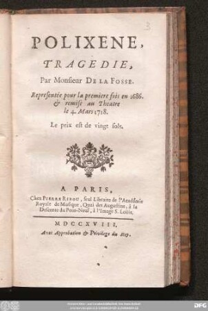 Polixene : Tragedie