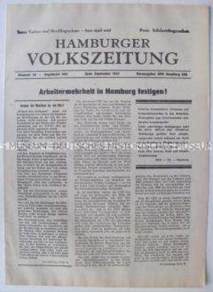 Illegale Ausgabe der "Hamburger Volkszeitung" u.a. zur Bundestagswahl