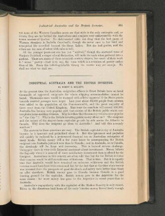 Industrial Australia And The British Investor.