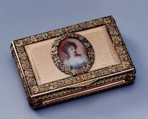 Dose mit Bildnisminiatur: Prinzessin Luise von Baden, Zarin Elisabeth von Russland