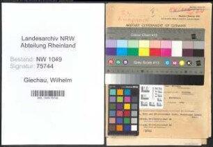 Entnazifizierung Wilhelm Giechau , geb. 02.02.1894 (Schlosser)