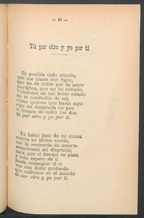 Tú por otro y yo por tí