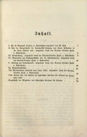 Archiv für vaterländische Geschichte und Topographie. 3, 3. 1856