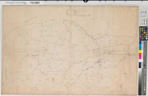 Sprockhövel (Sprockhövel) Pfarr- und Schulbezirke (1858) 1 : 8000 65 x 100 kol. Zeichnung