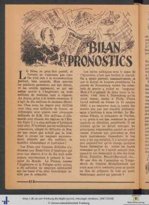 Bilan Et Pronostics.