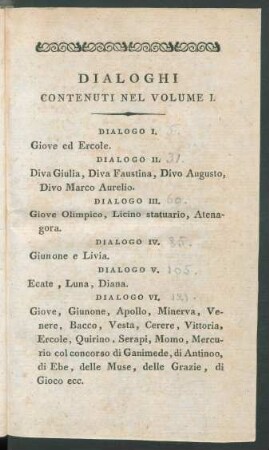 Dialoghi Contenuti Nel Volume I.