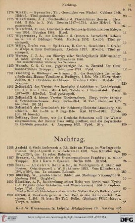 Nachtrag (Nr. 1286 - 1316)