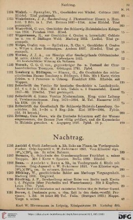 Nachtrag (Nr. 1286 - 1316)