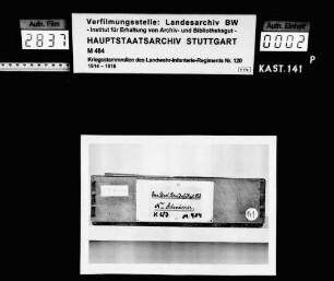 Namenskartei des Ersatzbataillons (Buchstaben N-Schnurrer)