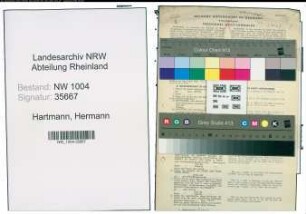 Entnazifizierung Hermann Hartmann , geb. 19.03.1902 (Schlosser)