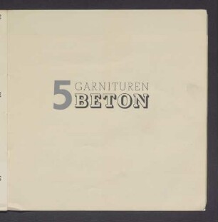 5 Garnituren Beton