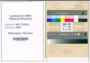 Entnazifizierung Hermann Birkemeyer , geb. 07.04.1912 (Milchpruefer)