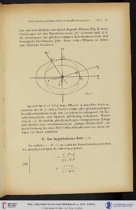 V. Der hyperbolische Fall c < 0