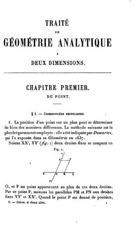 Chapitre Premier. Du Point.