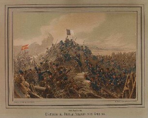 ERSTÜRMUNG DER DÜPPELER SCHANZEN AM 18. APRIL 1864.