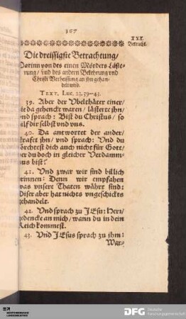 Die dreissigste Betrachtung [...].