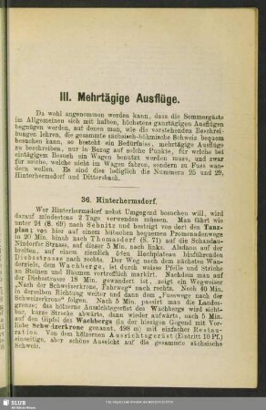 III. Mehrtägige Ausflüge