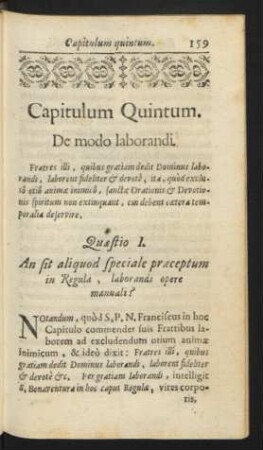 Capitulum Quintum.